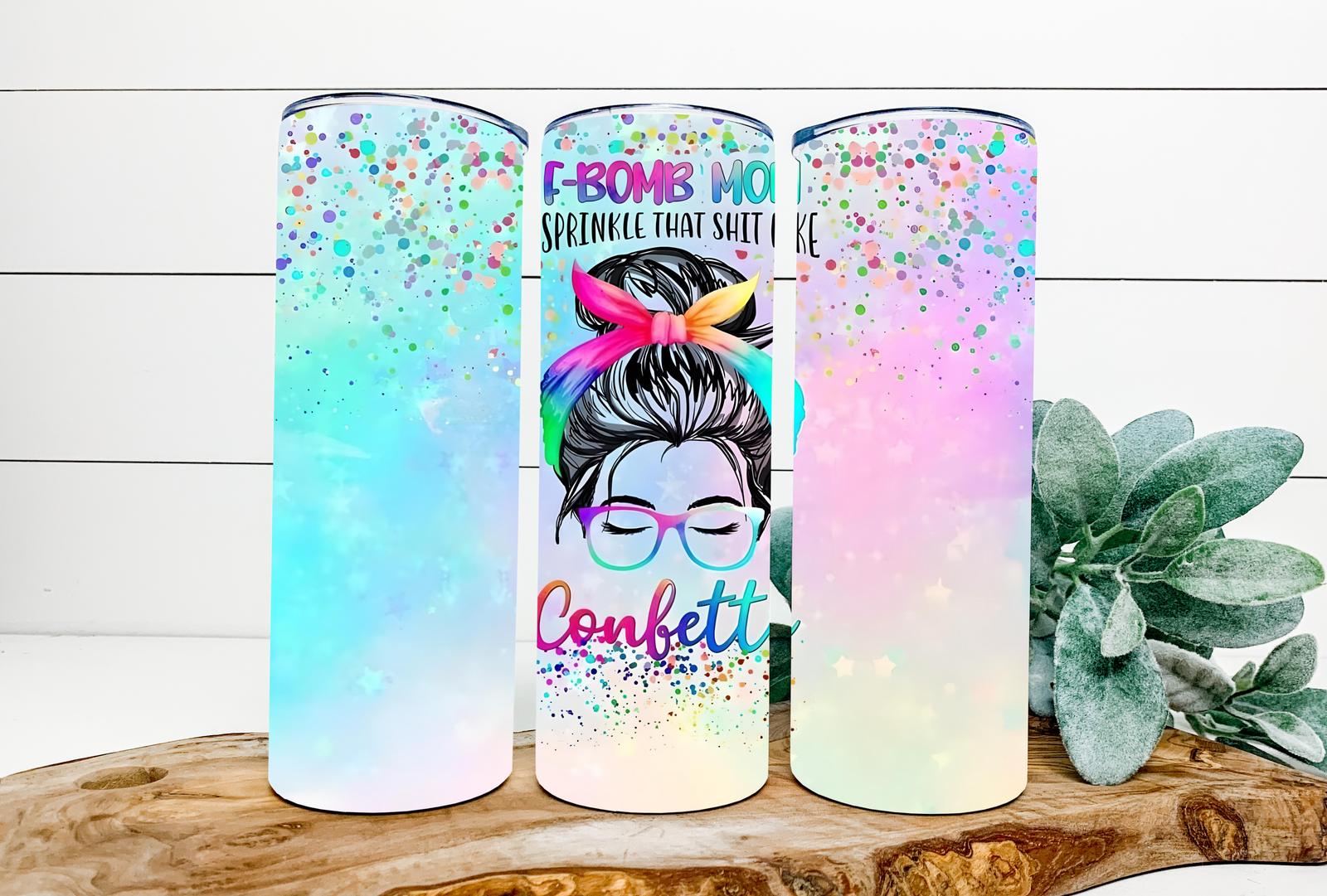 Confetti F-Bomb Mom 20 oz Tumbler