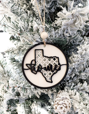 Home State Rattan Christmas Ornament