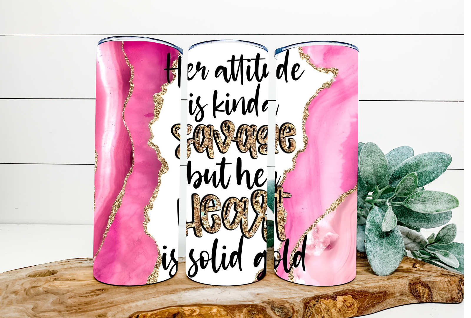 Savage Attitude Heart of Gold 20 oz Tumbler