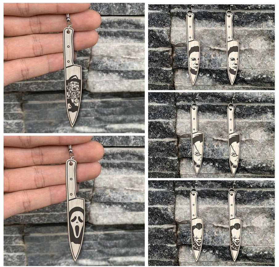 Horror Knife Earrings
