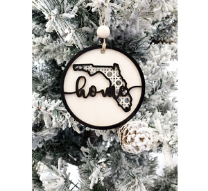 Home State Rattan Christmas Ornament