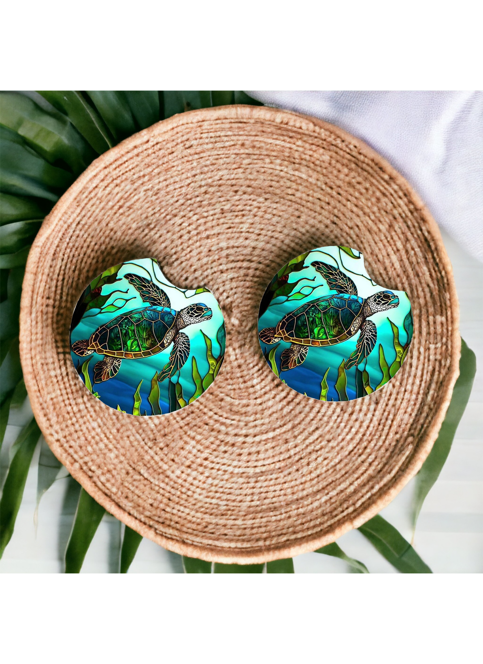 Sea Turtle Car Coaster Set